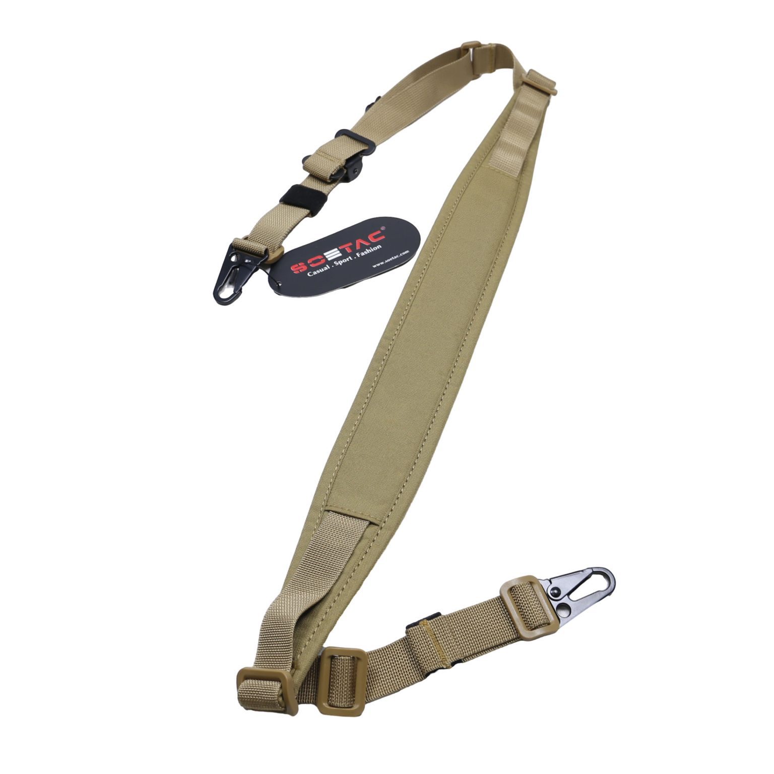 Correa de hombro táctica, cinturón de ajuste rápido, cinturón de arma de nylon 500D, cable de eslingas de dos puntas