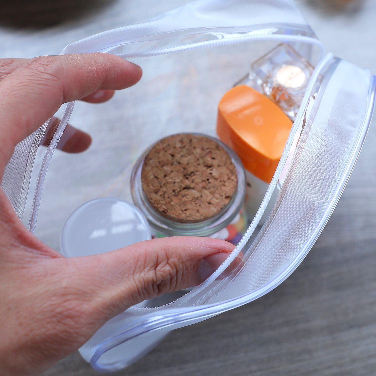 ����͸��PVC��ױ����ѹPVC��Ĥ����ױƷ���ɰ�װ��PVC��Я��ױ��