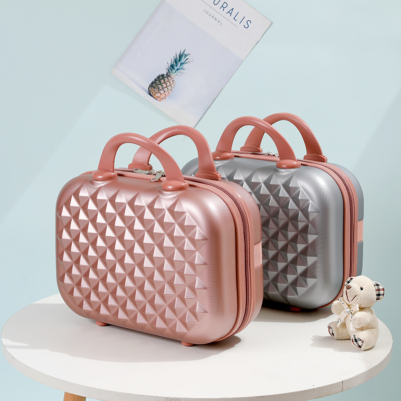 14 pulgadas mini Corea del Sur cremallera retro portátil caso cosmético niño y madre equipaje regalo caso bolsa de cosméticos bolsa al por mayor