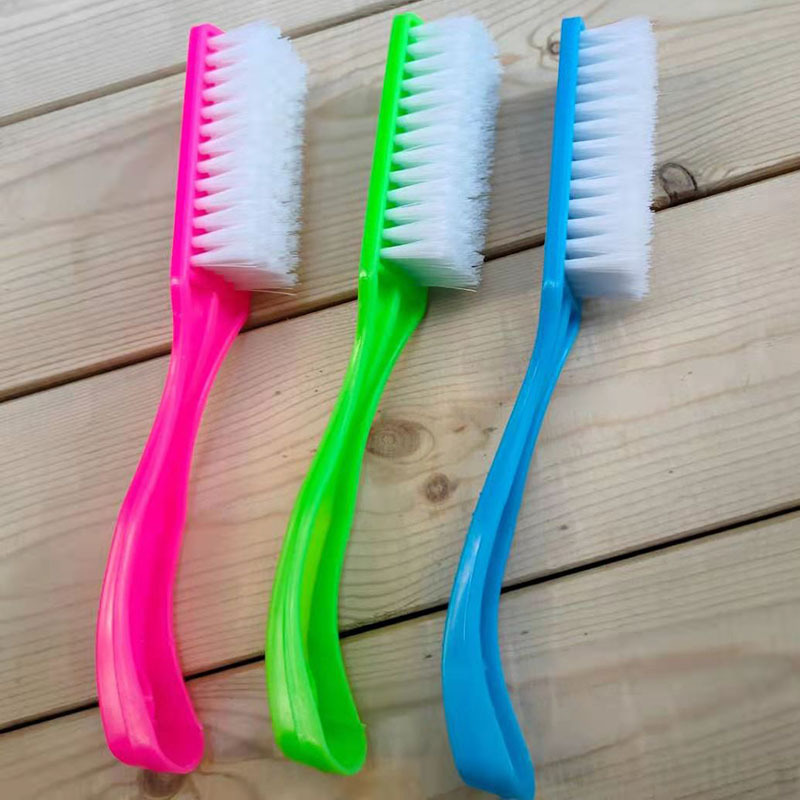 Large Long Handle Shoe Brush Black Bristles Soft Hair Plastic Shoe Washing Brush White Hair Clothes Cleaning Brush