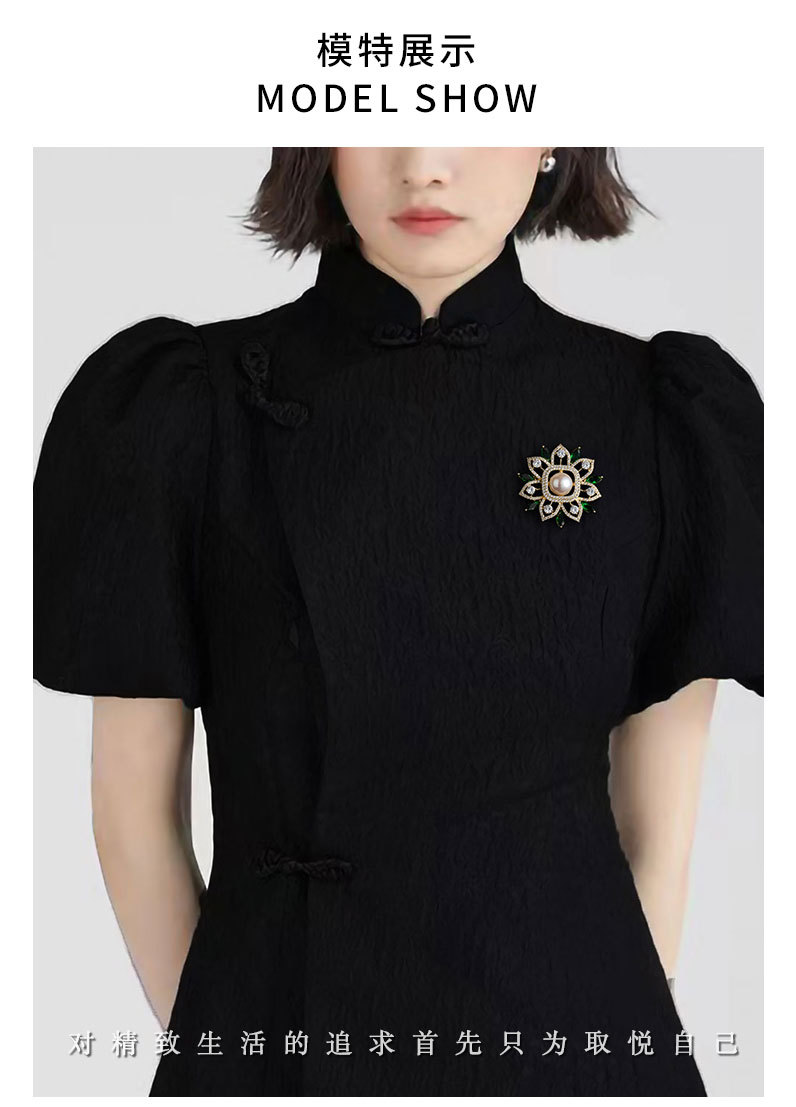 时尚复古高级感花环胸针小众新品几何形胸花优雅