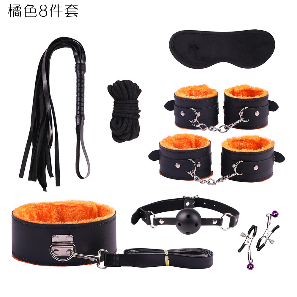SM comercio exterior de 10 piezas de cuero sexy traje de peluche vinculante de 10 piezas juguetes alternativos productos sexuales