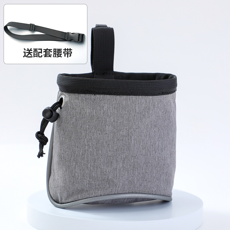 회색 허리 가방