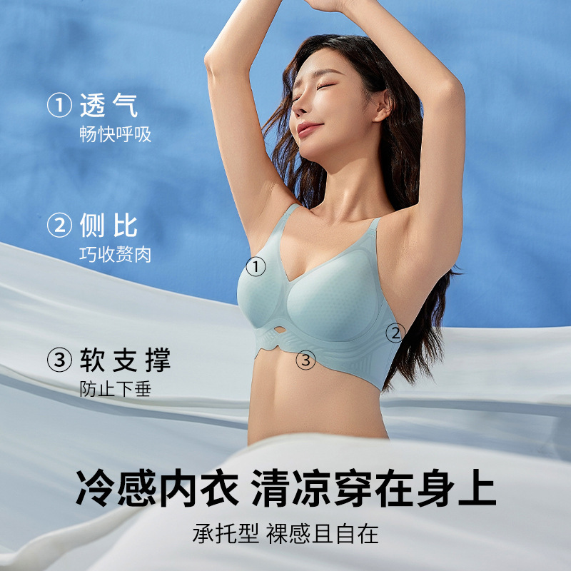 Summer Thin Breathable Jelly Soft Support Lift-Up Seamless Bra for Women with Small Busts, Gathers Side Breasts, and Enhances Shape Summer Thin Breathable Jelly Soft Support Lift-Up Seamless Bra for Women with Small Busts, Gathers Side Breasts, and Enhances Shape