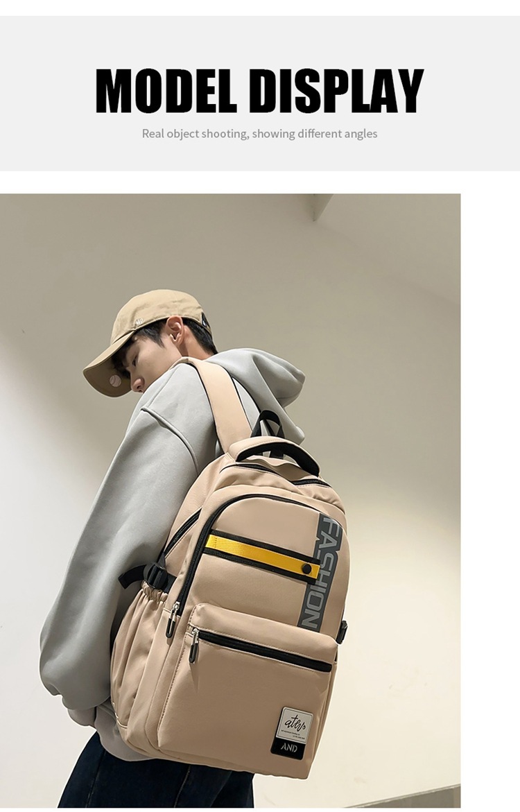 Kids Backpacks New Fashion Trend Backpack Large Capacity Outdoor Leisure Travel Bag Computer Bag Men's Backpack Student Schoolbag_voghion.com