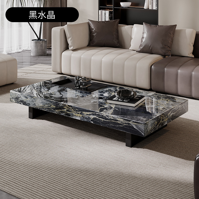 意式长方形茶几岩板极简客厅家用大小户型现代简约高级矮茶桌网红|undefined