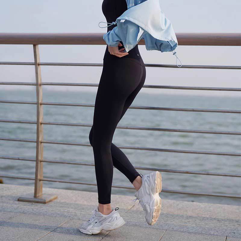 健身长裤女外穿大码胖妹妹高腰裸感高弹跑步运动普拉提训练鲨鱼裤|undefined