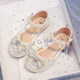 Girls' closed toe sandals 2025 summer new children's little girl's big children's bow soft bottom rhinestone princess shoes