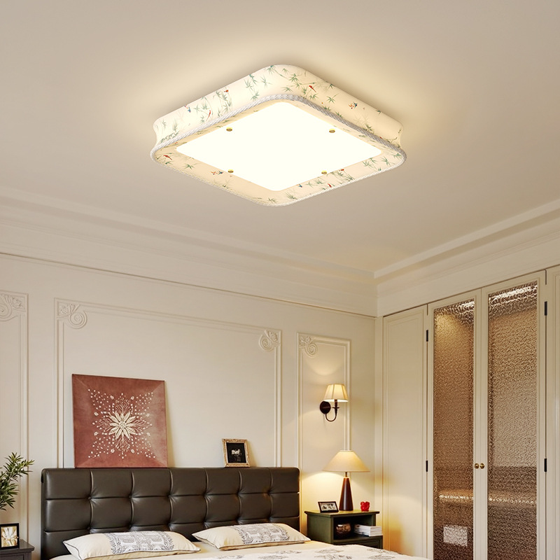 2025 nueva lámpara de techo de sala de estar retro francesa de espectro completo lámpara de estudio de dormitorio lámpara de Zhongshan