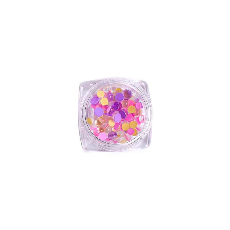 Uñas sirena Aurora cuentas de color caramelo color mágico redondo transparente joyería ojo de gato decoraciones de uñas mixtas 100 unidades