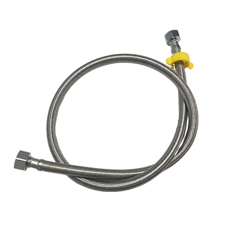 304 ステンレス鋼双頭編組パイプ電気メッキサンドスクリュー 4 点インターフェース給湯器洗面器蛇口入口ホース|undefined