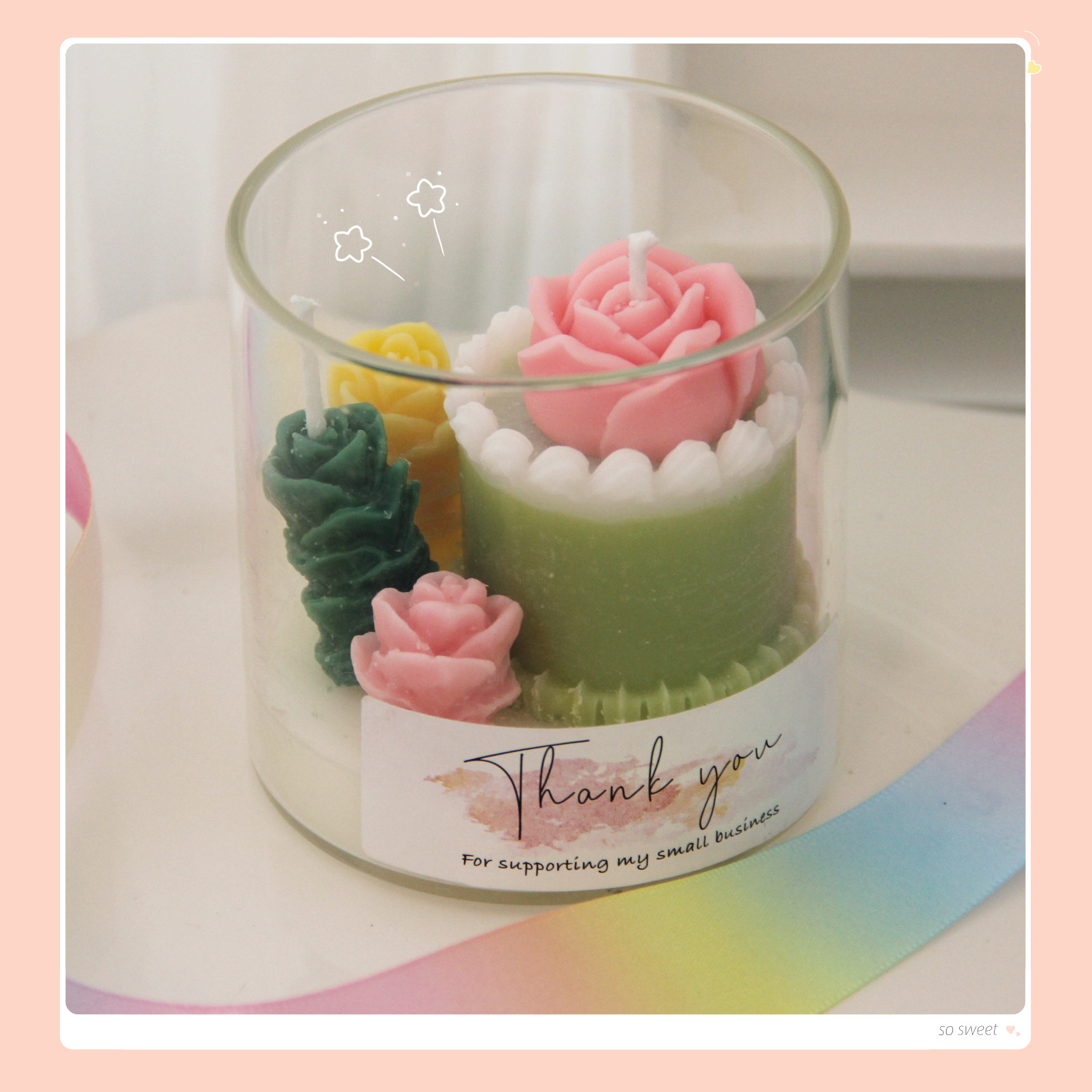 Rosas de vidrio de olor de olor set regalos de regalo verde simple retro regalos navideños regalos de cumpleaños