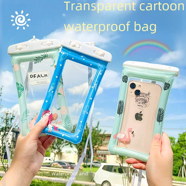Outdoor Floating airbag inflatable mobile phone waterproof bag touch screen swimming transparent waterproof mobile phone bag mobile phone waterproof case