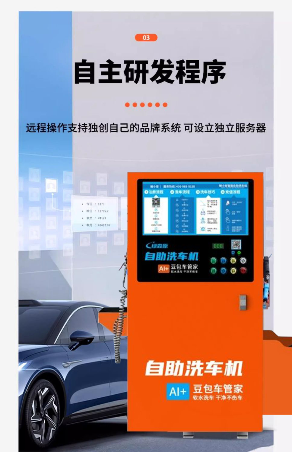 Ai Intelligent Voice Car Washer Soft Water Device Foam Gun Scan Code Payment Unattended Car Washer Is the First Choice for Entrepreneurs