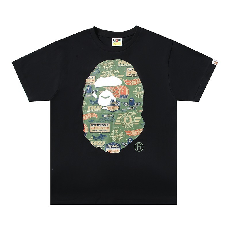 クロスボーダー トレンド ブランド メンズ レディース カップル Tシャツ メンズ 漫画 レター ラウンドネック 半袖|undefined