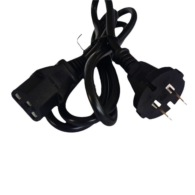 工具插头电源线 国标插头品字尾 1.1米2*0.75平 铜包铝电源线