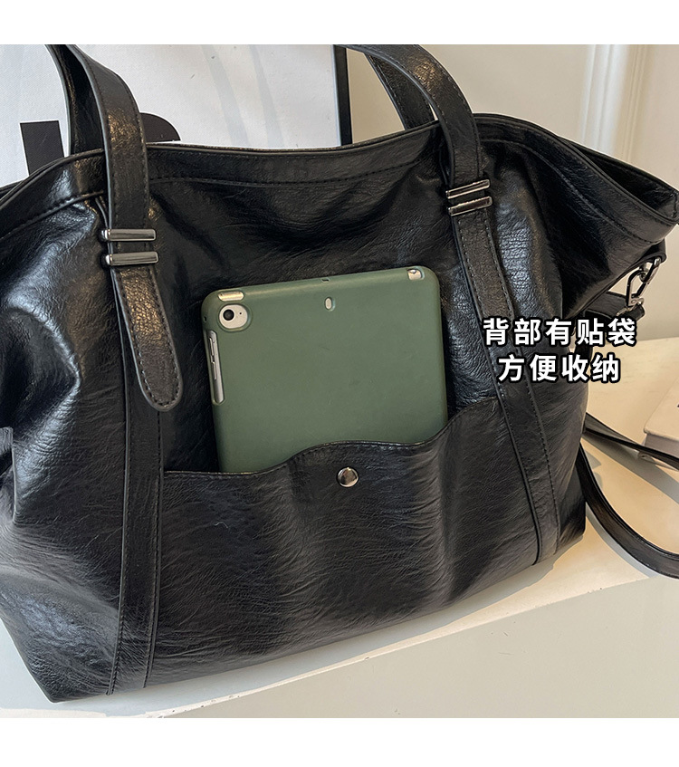 Cross-border large-capacity tote bag for women 2024 New style fashionable single-shoulder bag, retro simple casual crossbody bag for women undefined