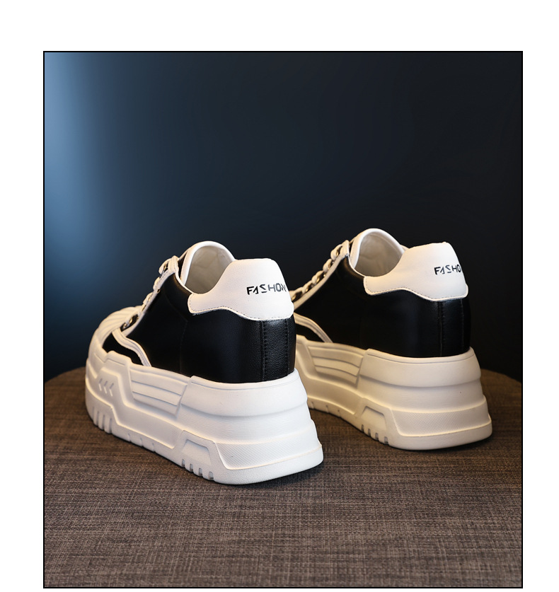 Giày sneaker nữ đế dày tăng chiều cao bên trong, phối bánh xốp thoáng khí — Màu be chi tiết 23