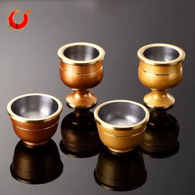brass Water Cup Manufactor wholesale Buddha Supplies teacup Guan Yu Wine Glass