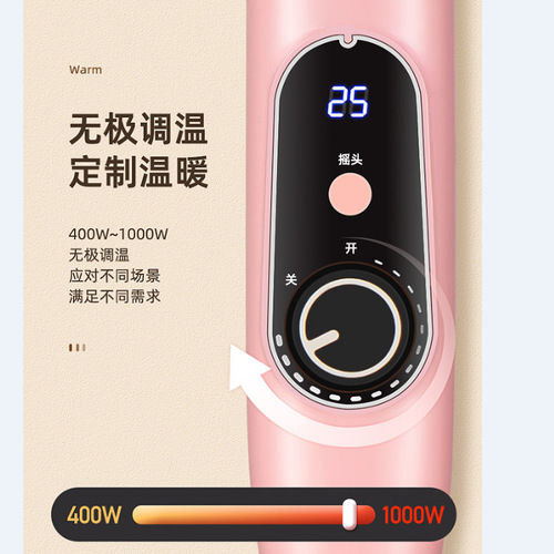 Camel Upright Home Small Sun Infrared Heating Fan with Voice Remote, Infinity Temperature Adjustment, Energy Saving, Fast Heating, 23rd New Model