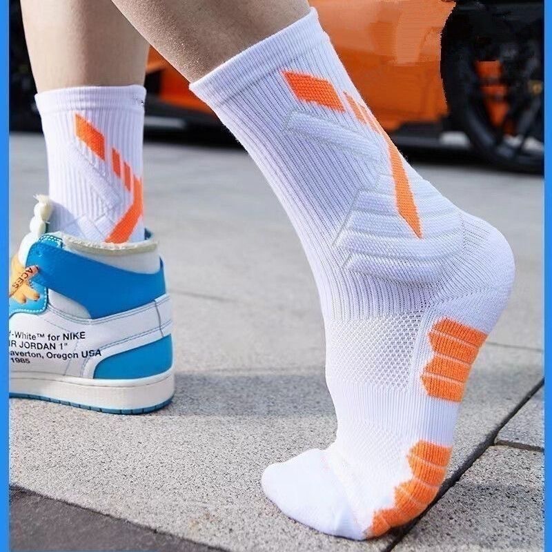 Basketball Socks Men's High-Top Practical Non-Slip Mesh Elite Sports Running Breathable Student Fitness Wear-Resistant Socks Basketball Socks Men's High-Top Practical Non-Slip Mesh Elite Sports Running Breathable Student Fitness Wear-Resistant Socks