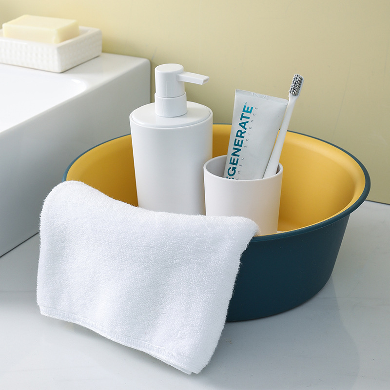 Two-color plastic washbasin for home use for laundry for students