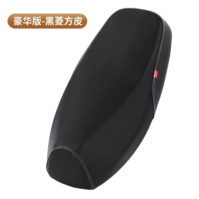 Suitable for Electric Vehicle Seat Cushion Cover, Thickened Leather Sun Protection, Waterproof, Cat Scratch Resistant, Wear-Resistant All-Inclusive Seat Cushion Cover (Motorcycle cushion) - deluxe-edition-black-diamond-leather-s