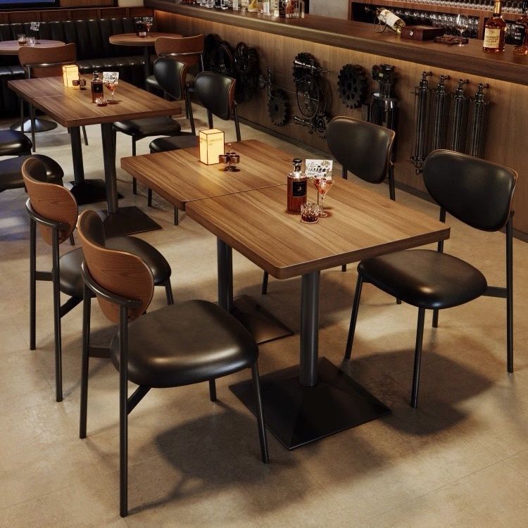 Internet-Famous Dining Tables and Chairs, Industrial Style, Western Restaurant, Cafe, Dining Shop Seats, Commercial Use, Lounge Bar, Pub Tables and Chairs