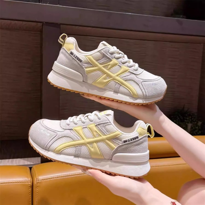 2025 新メッシュ通気性スポーツシューズ女性の夏の白メッシュシューズ軽量ソフトソールフォレスト Gump デューティトレーニングカジュアルシューズ|undefined