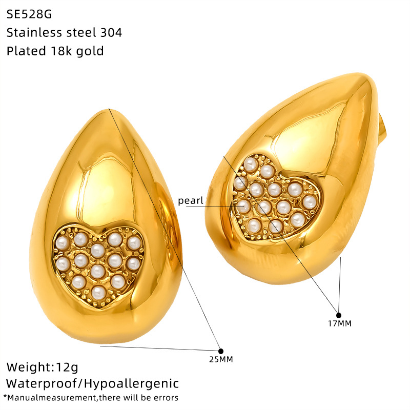 Ear Studs Classification 1 Pair Retro Classic Style Heart Shape Bow Knot 304 Stainless Steel Ear Studs