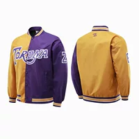 Lakers Dynasty Purple Gold № 24 Kobe Bryant Памятная куртка Warriors 76ers Celtics Баскетбольная свободная куртка