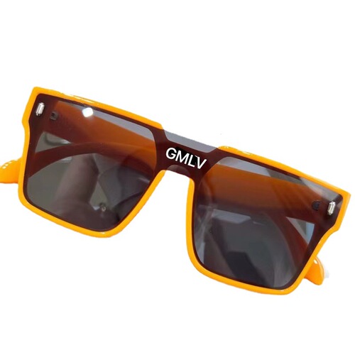  New Retro Children's One-piece Sunglasses, Instagram Style, Rice Pin Personality Fashion Simple Large Frame Comfortable Dark Sunglasses