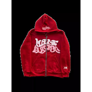 2023 European and American United Fashion Y2K Gothic Punk Hip Hop Fashion Zipper Digital Printing Hoodie Loose Type