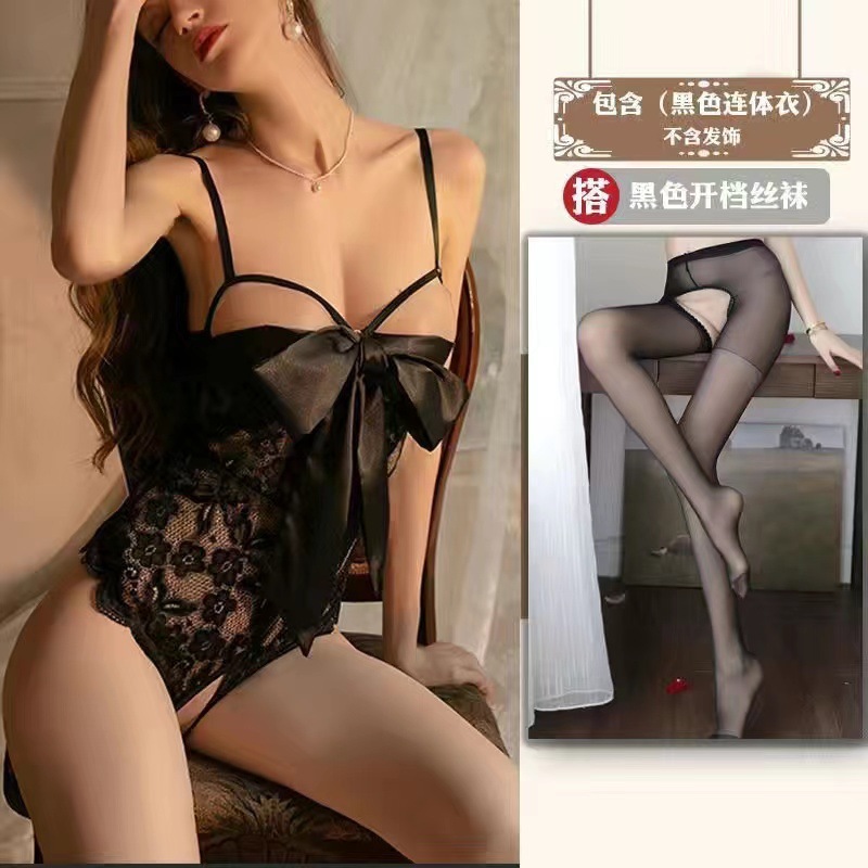 블랙 + 블랙 오픈 양말
