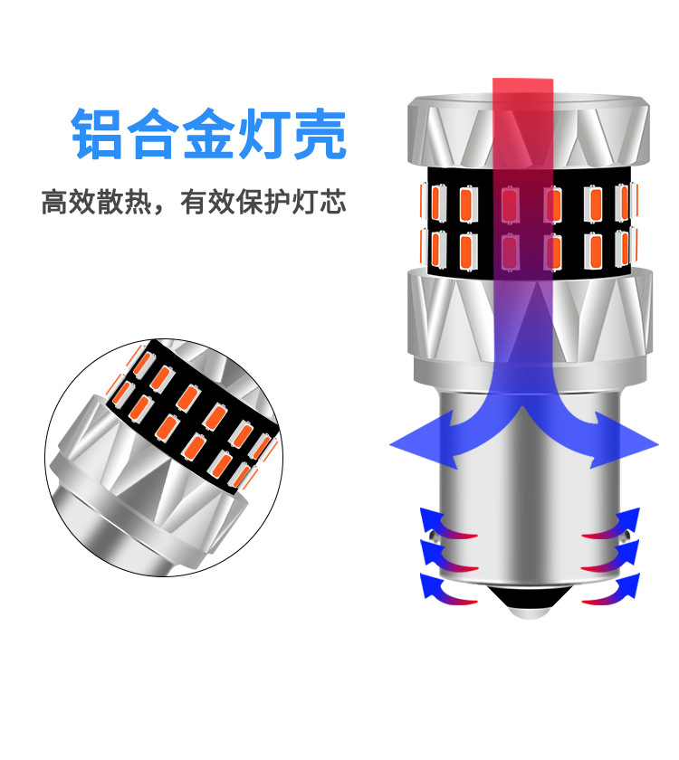 New product car led tail light brake light signal light 1156 1157 7440 7443 42smd 12-30V