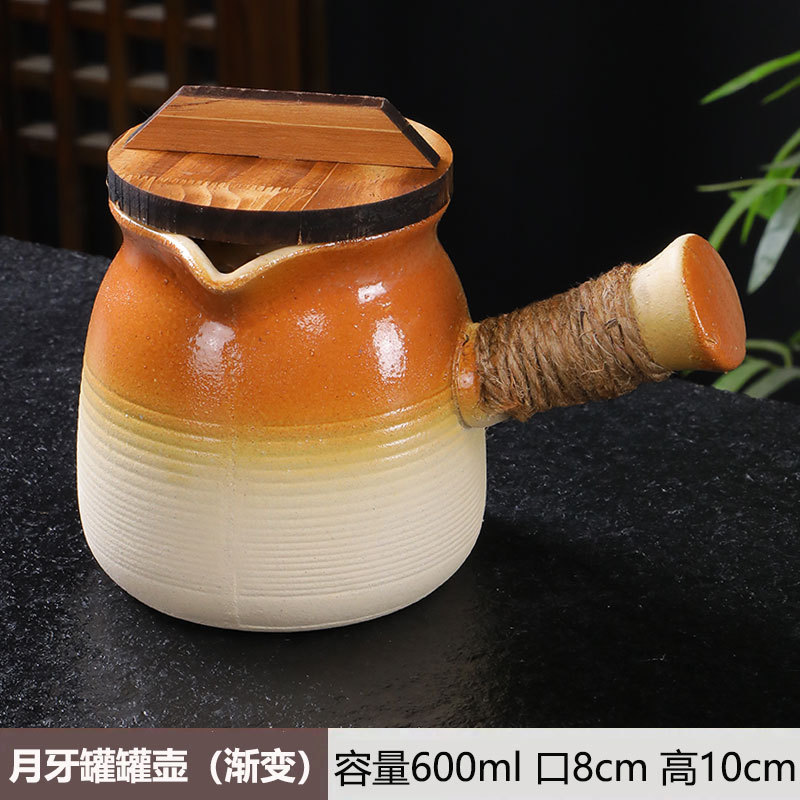 Tetera de hierba de horno cerrado, tetera de leche tostada, tetera especial, tetera de cerámica doméstica, tetera de cerámica seca, conjunto completo de tetera de horno