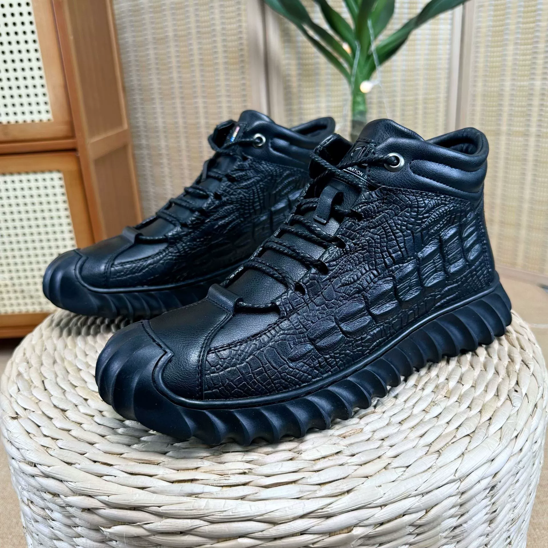 TikTok Quick Hands Зимняя хлопковая обувь Мужские теплые ботинки Martin на флисовой подкладке Модная универсальная мужская обувь для альпинизма на открытом воздухе Обувь для папы