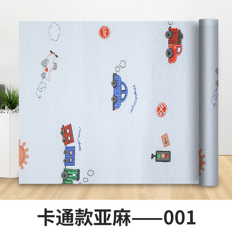 麻布纹墙贴卧室客厅壁纸家居店铺装修素色墙纸批发仿布纹自粘墙贴|undefined