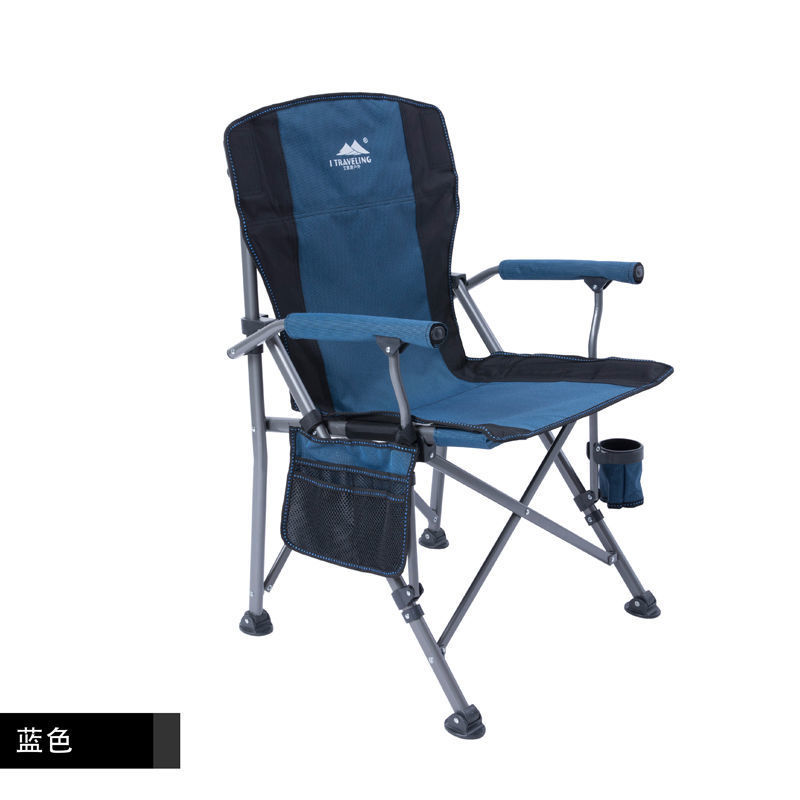 파란색과 검정색 대형 솔리드 패브릭(컵 슬롯 + 사이드 백 + 외부 백 포함)