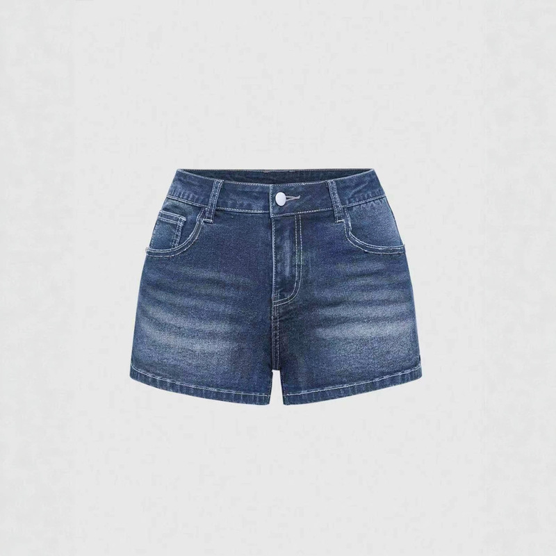 Cross-border bestseller European and American style sexy low-waist denim shorts for women with back wing decoration and rhinestones