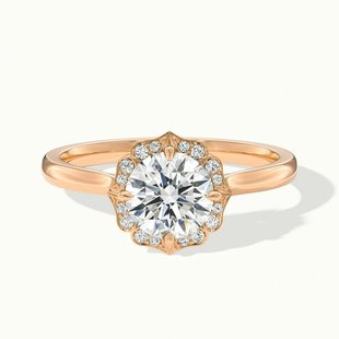 18K Gold Diamond Ring Women's Cultivation Diamond Engagement Wedding Ring Laboratory Diamond Ring Wedding Ring 1 karat to Figure Style