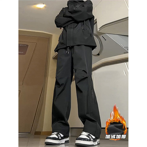 Three-Proof Rainproof Men's Winter Warm Thicken Outdoor Sports Hiking Pants American Functional Workwear Pants