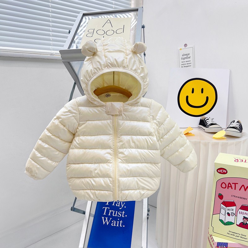 2023 niños oso bebé abrigo de algodón acolchado para niños y niñas nueva chaqueta ligera de algodón acolchado Chaqueta de algodón acolchado para niños chaqueta de dibujos animados