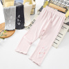 summer Girls Leggings 23 new pattern children Leggings Embroidery Versatile Cropped Trousers Children's clothing factory