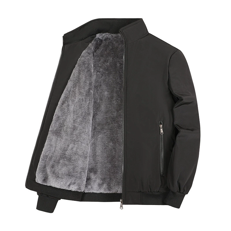 Папа одеваются осенние и зимние новые куртки среднего и пожилого возраста мужские куртки хлопок утолщенные теплый воротник на одежду