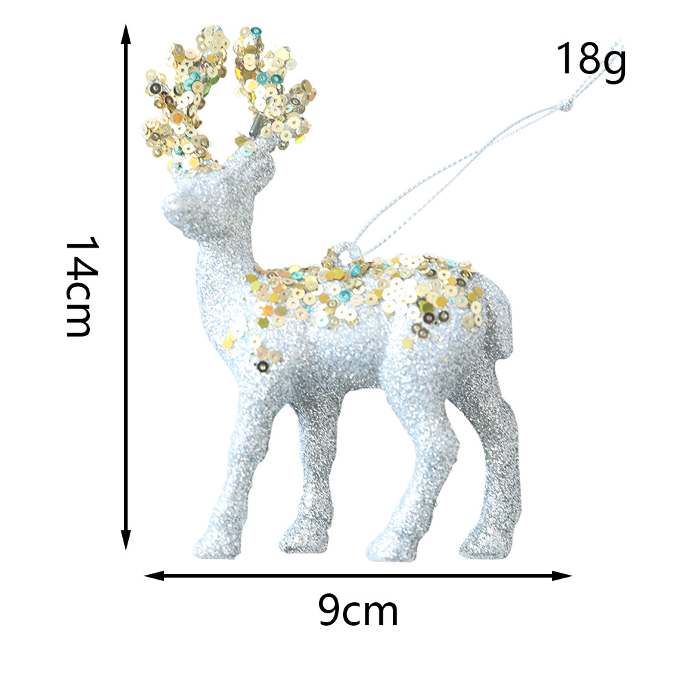 Navidad alce colgante decoración del árbol de Navidad polvo brillante vello adornos nordicos INS vello vello Navidad