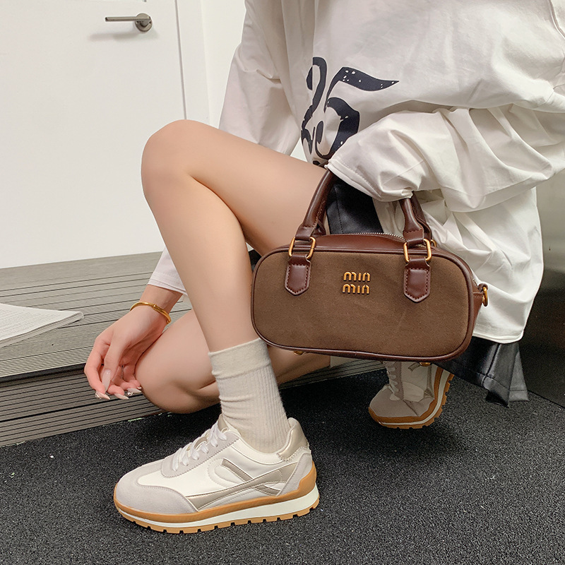 真皮复古阿甘鞋女2025秋季新款厚底运动休闲慢跑鞋时尚百搭德训鞋|undefined
