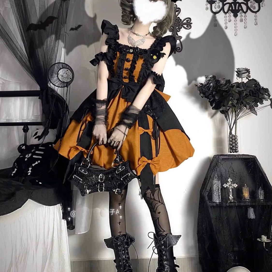 Милое платье, маленький принцессовый костюм, шляпа, Хэллоуин, Lolita Jsk