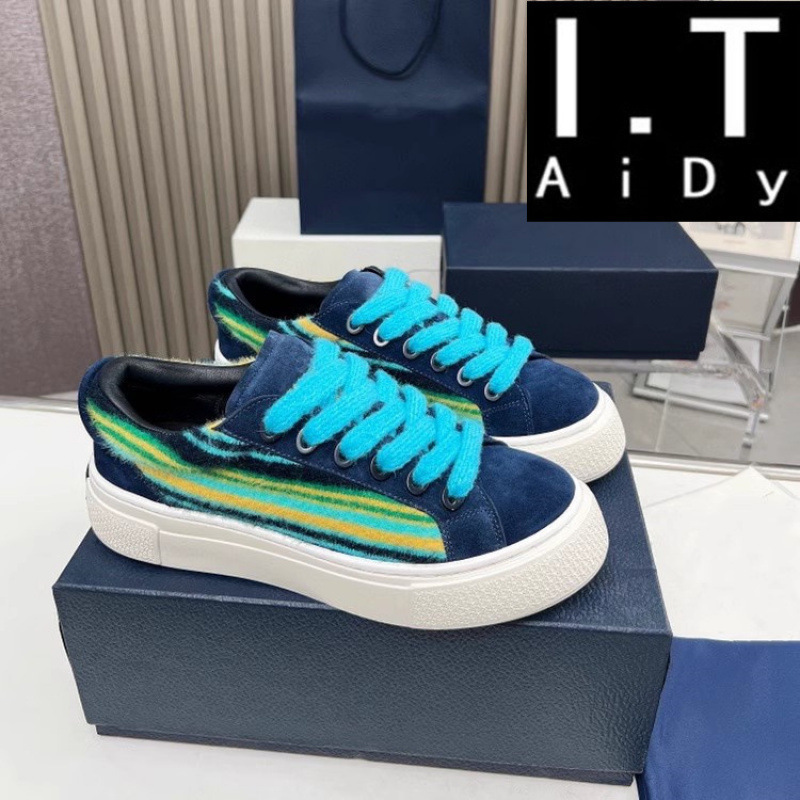 European Station B33 Top Genuine Leather Color-Block Casual Sneakers for Women with Embroidery D Brand Spring Men's Shoes Couple Sports Shoes