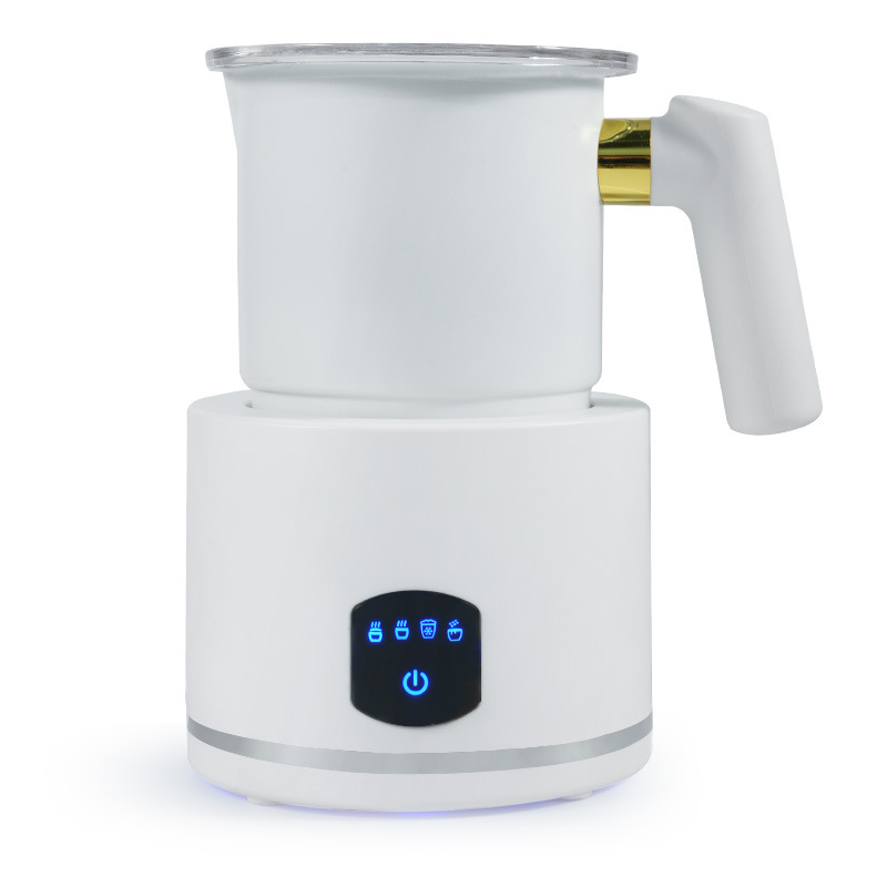 Máquina de espuma de leche, máquina de leche doméstica de succión magnética eléctrica, máquina de espuma, olla de espuma de leche, taza de leche con agitación fría y caliente, taza de leche caliente, taza de flores image 8